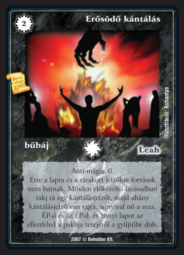 Kiadás: Misztikus Erők
Gyakoriság: ultra ritka